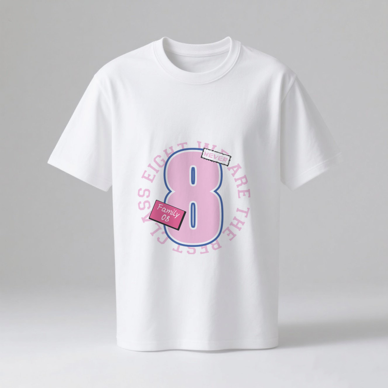 "Family No.8" Fashion Printed Short Sleeve