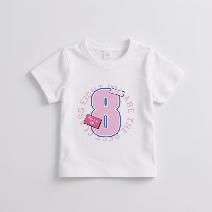 "Family No.8" Fashion Printed Short Sleeve - Image 2
