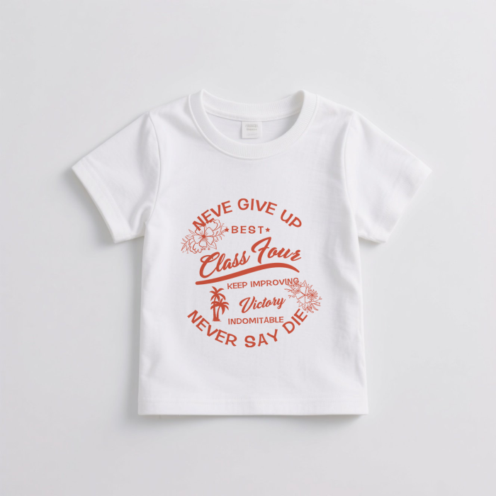 "Class Four Spirit" Trendy Printed Short Sleeve - Image 2