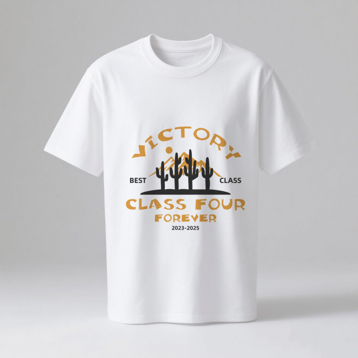 "Victory Class Four" Fashion Printed Short Sleeve