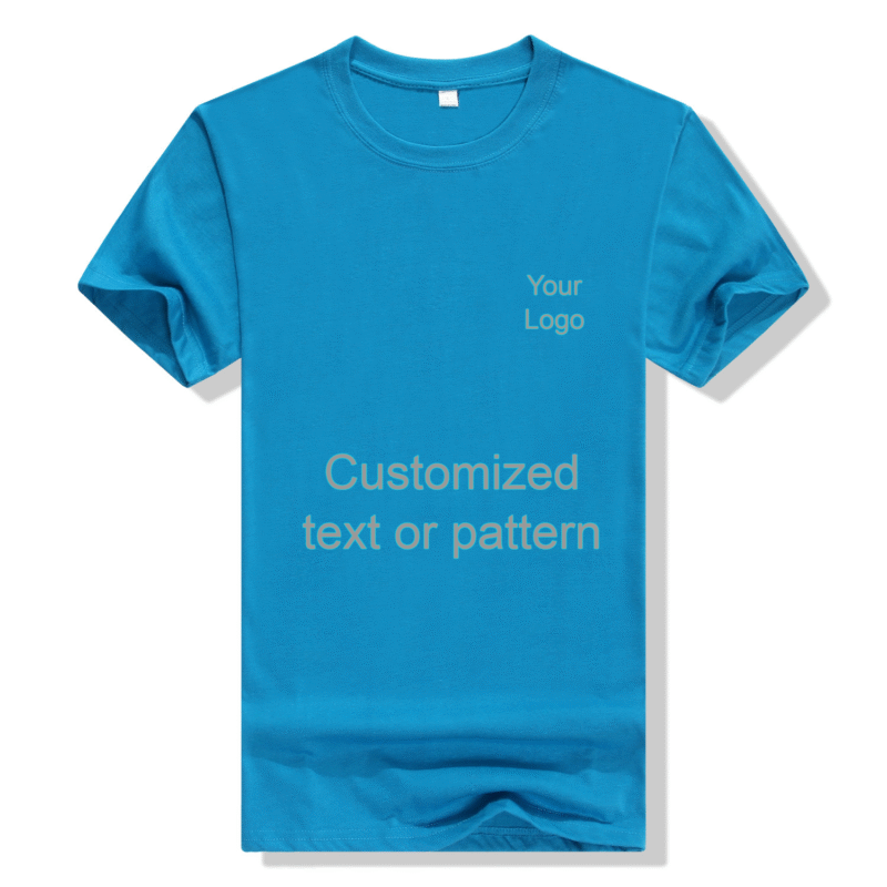 Premium Cotton Blank T-Shirt  (Sky Blue)