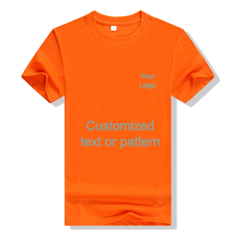 Premium Cotton Blank T-Shirt  (Orange)