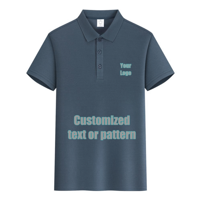 Premium Cotton Blank PoloShirt  (BlueGray)