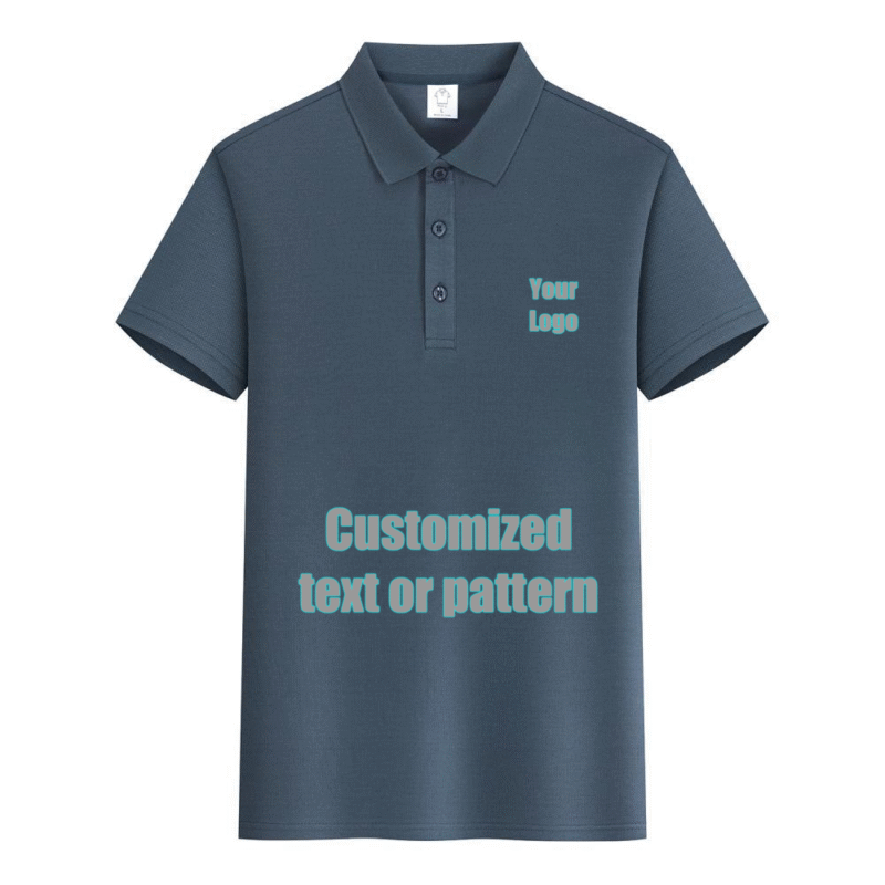 Premium Cotton Blank PoloShirt  (BlueGray)