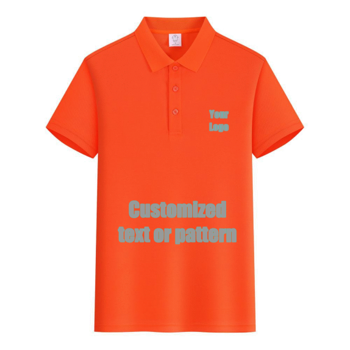 Premium Cotton Blank PoloShirt  (Orange)