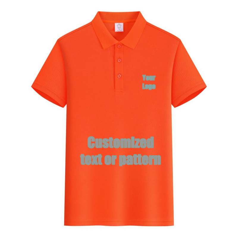 Premium Cotton Blank PoloShirt  (Orange)